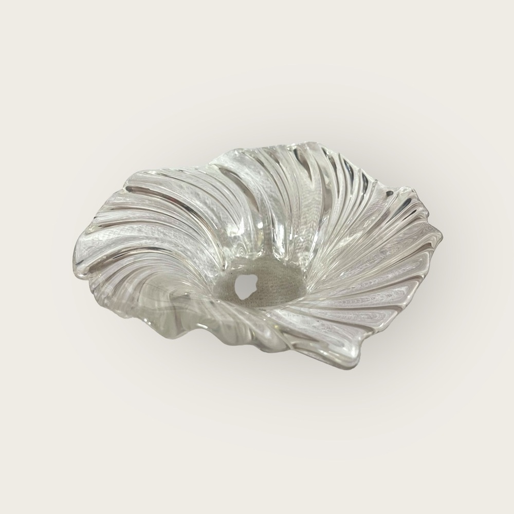 Mikasa Belle Époque Clear Crystal Glass Wave Swirl Bowl 8 x 3 inches Germany